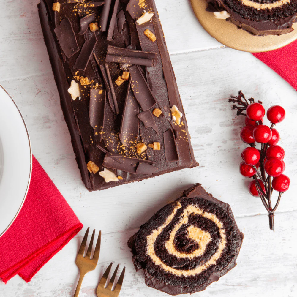 The Squidgiest Chocolate Salted Caramel Yule Log - Image 4