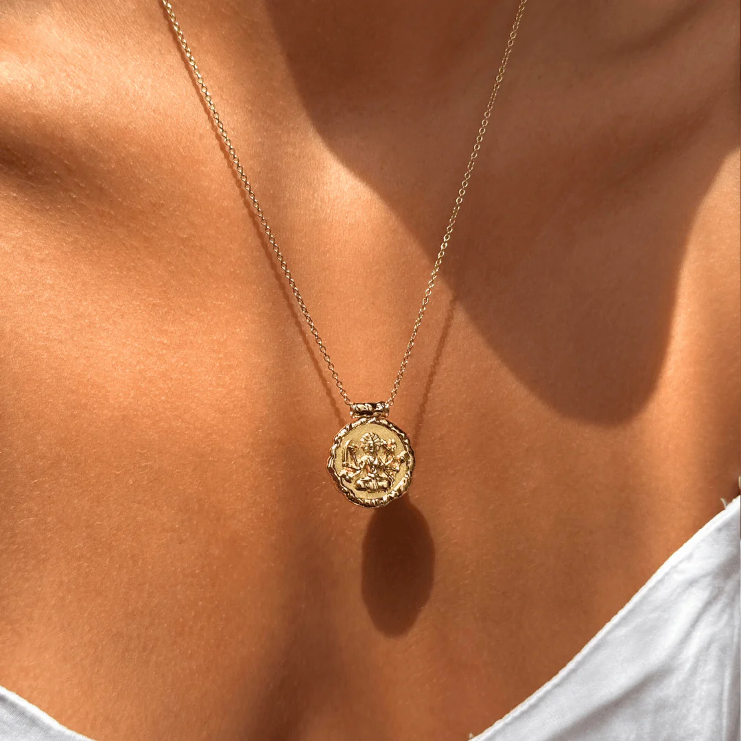 Goddess Durga Gold Necklace - Image 6