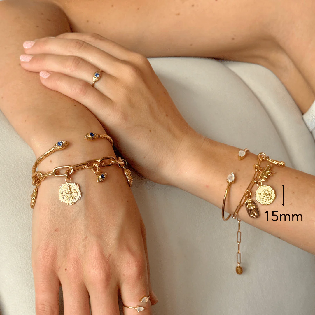 Mini Goddess Durga Gold Charm - Image 4