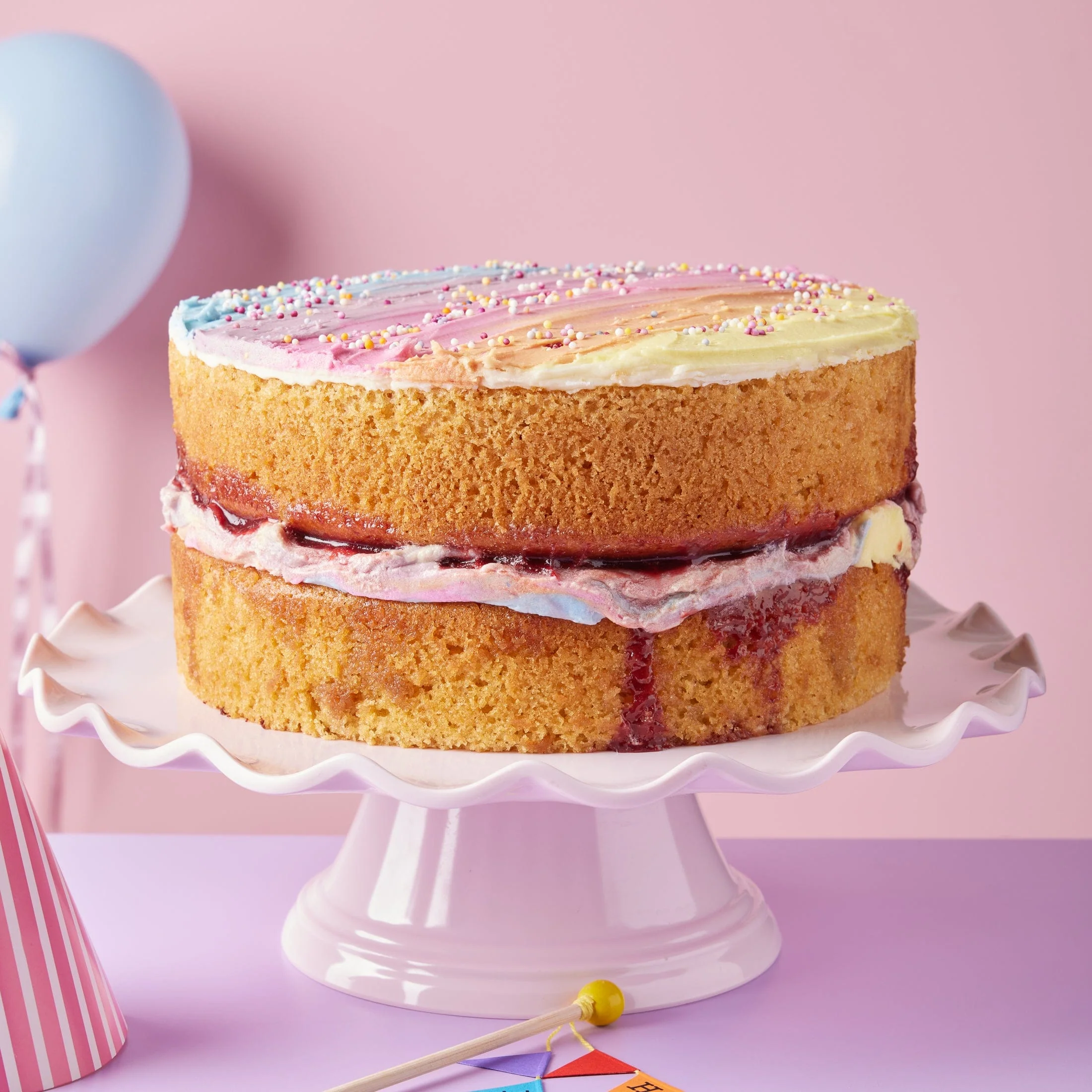 Rainbow Sprinkle Birthday Cake - Image 3