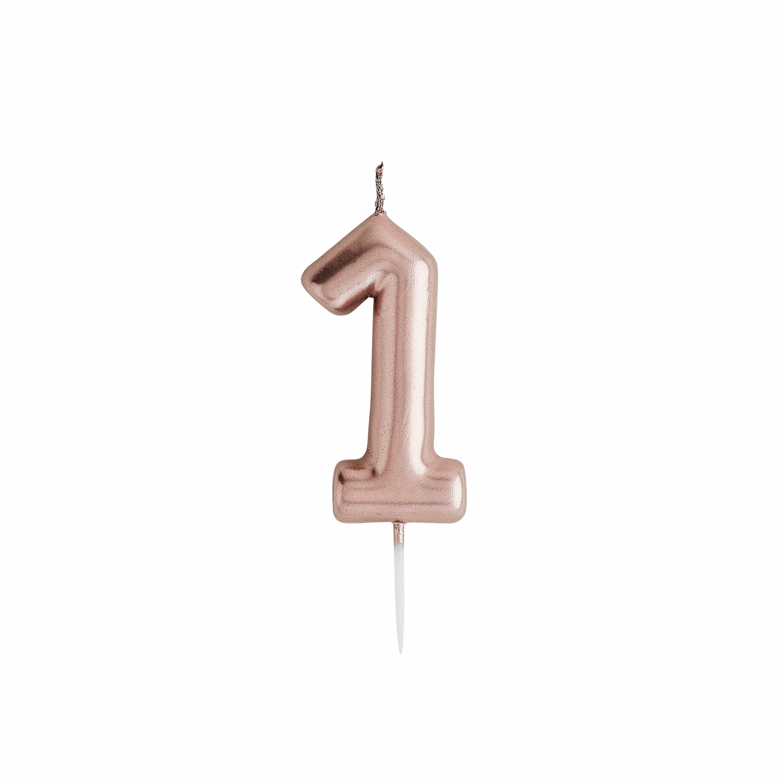 Rose Gold Number Candles - Image 3