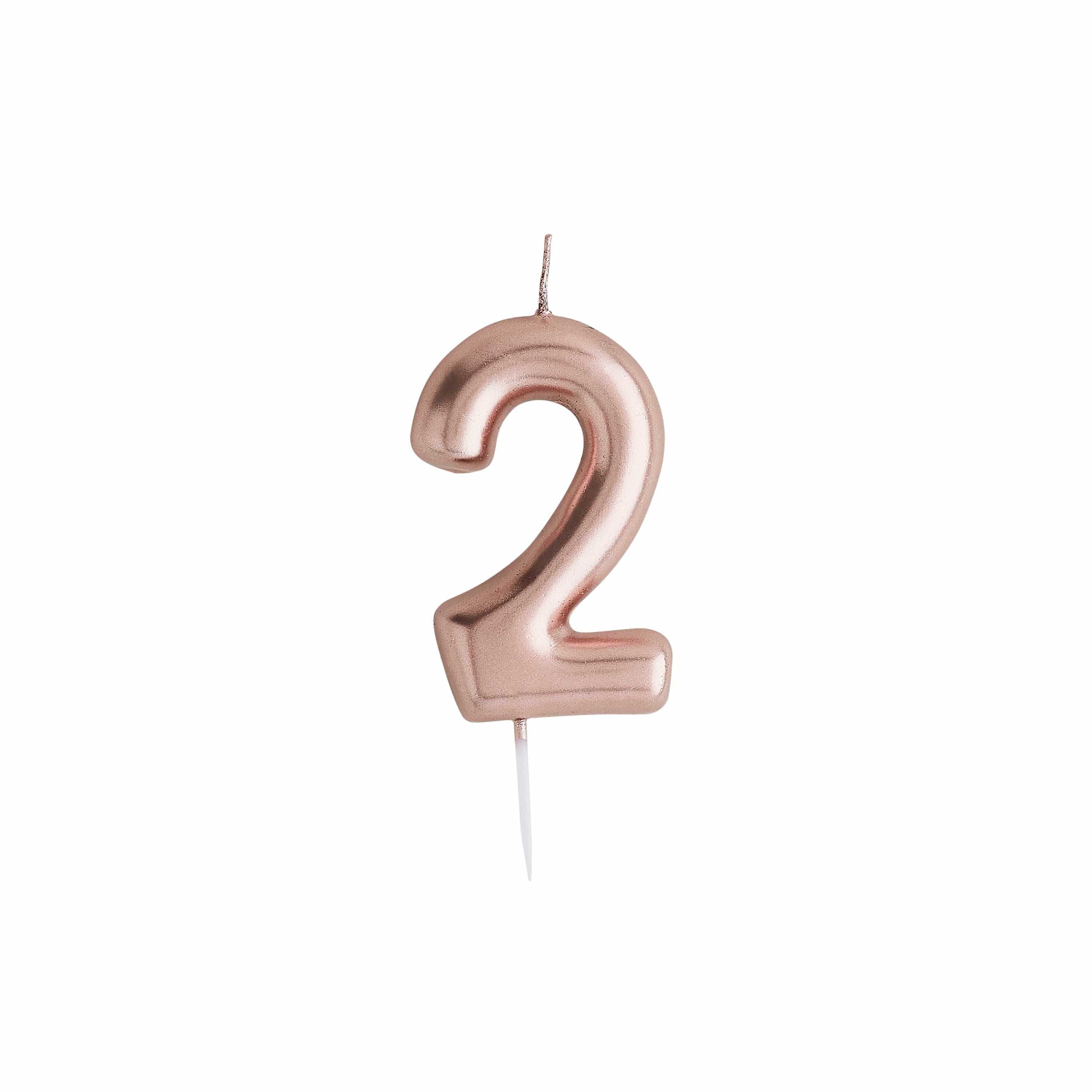 Rose Gold Number Candles - Image 4