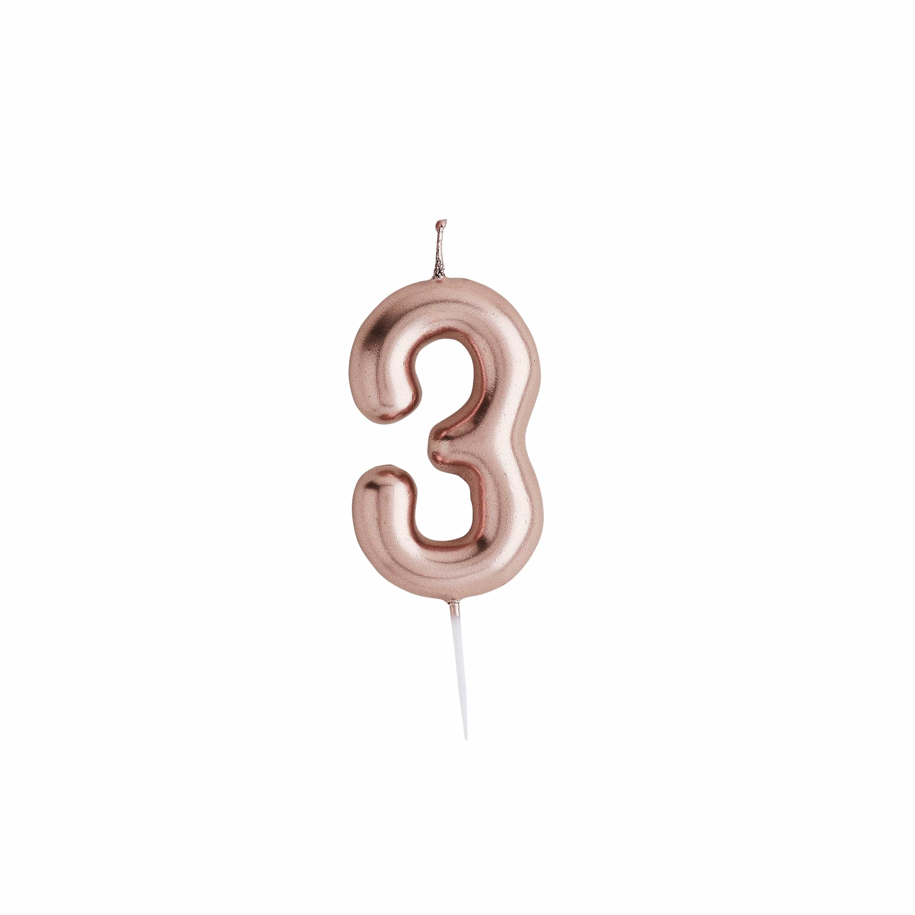 Rose Gold Number Candles - Image 5