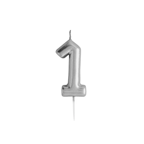 Silver Number Candles - Image 4