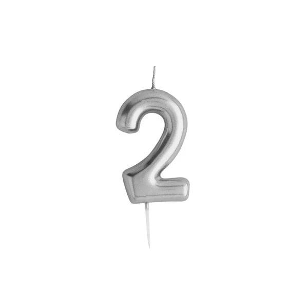 Silver Number Candles - Image 5