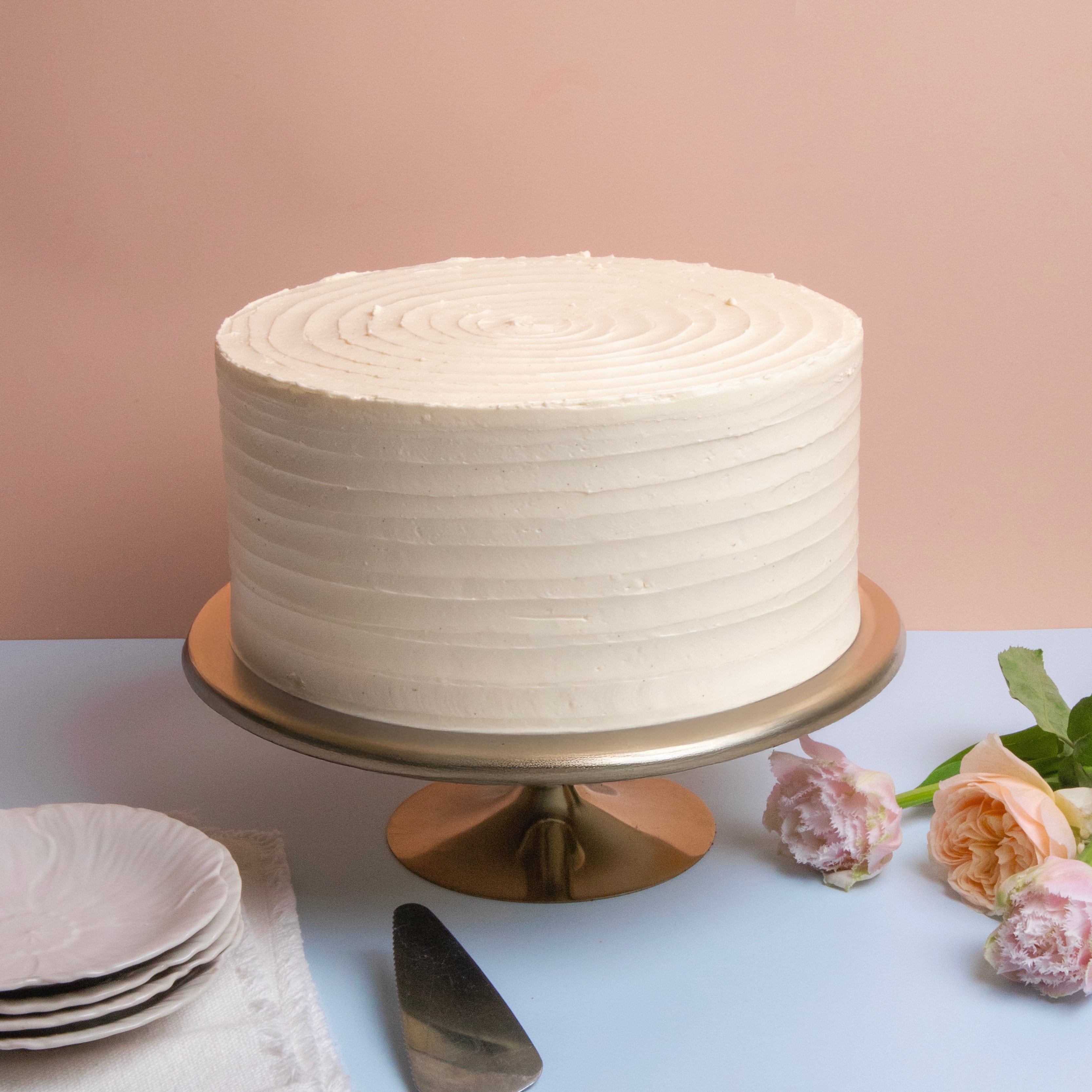 One Tier Ruffle Wedding Cake - Image 3