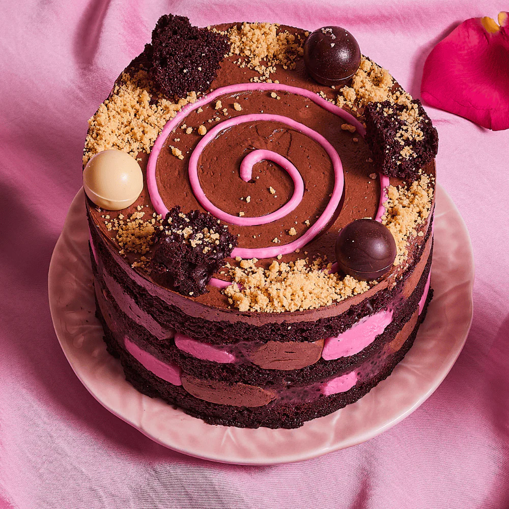 Chocolate & Raspberry Falooda Cake - Image 3
